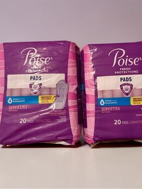 Poise Fresh Protection Moderate Pads - Purple Packaging